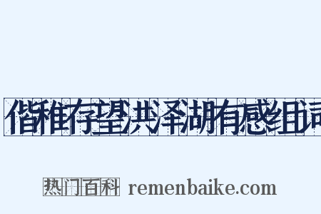 偕稚存望洪泽湖有感组词是什么意思的图片